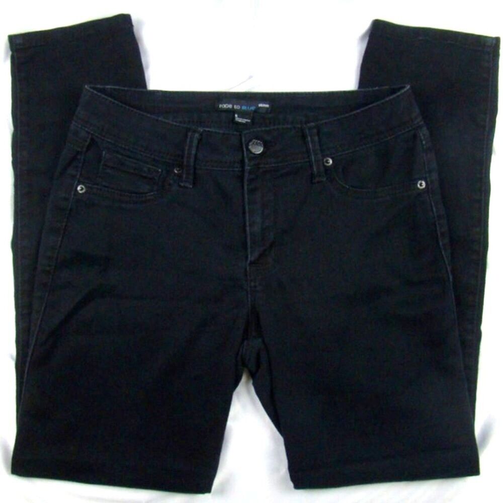 Fade To Blue Womens Size 6 Skinny Jeans Extra Dark Wash Stretch Denim